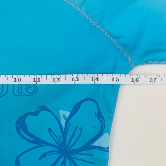 Dakine Rashguard Top Blue Flora Size Small - Picture 7 of 8